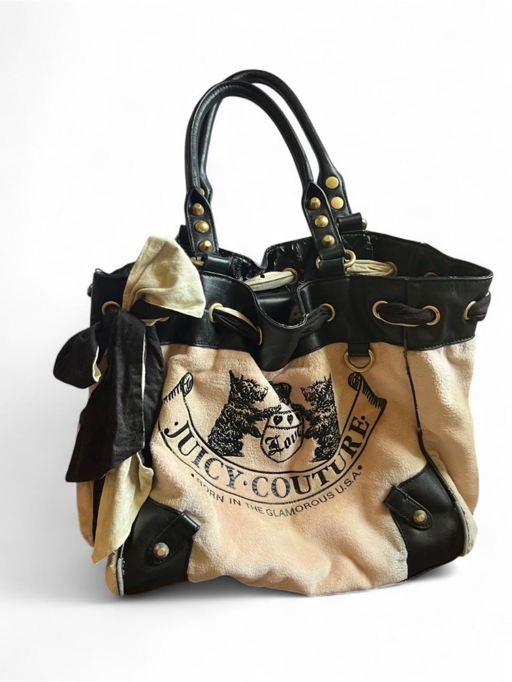 Vintage Juicy Couture Light Pink & Black Daydreamer Bag